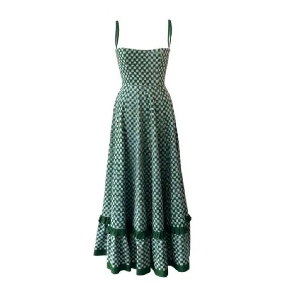 De Castro Checkmate Dress Green